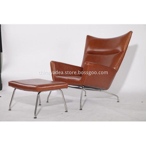 Hans J. Wegner CH445 Wing Chair and Ottoman